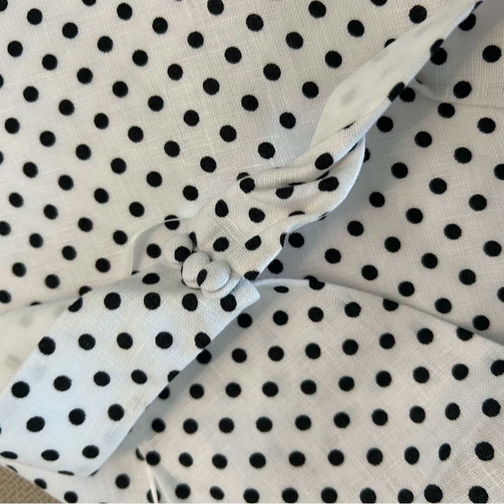 BEST Reformation Delilah Linen Maxi Dress Eclipse Dot Polka Dot Vacation Halter - Picture 6 of 11